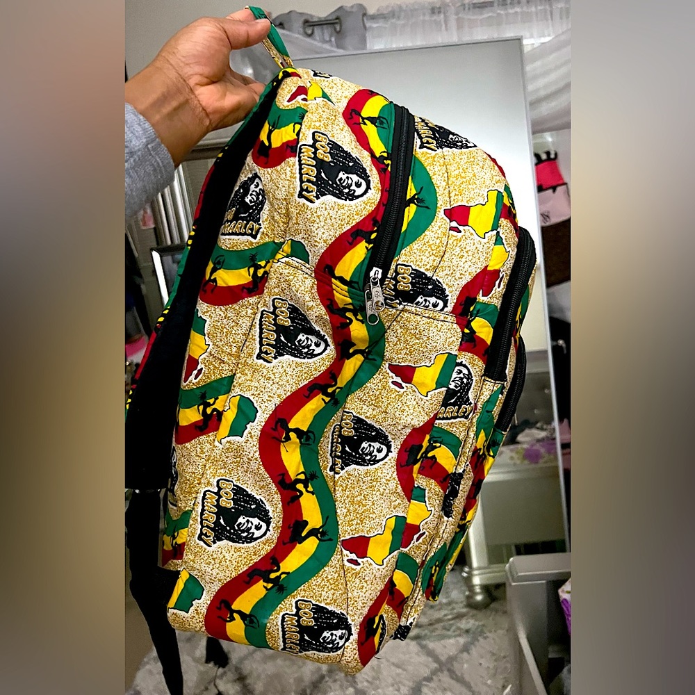 African Print Backpack |Bob Marley | Brand New Never Used without tags